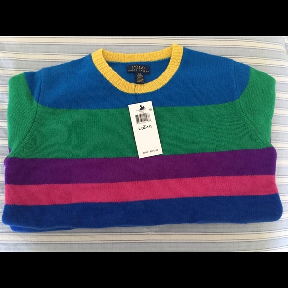 Ralph Lauren Color block Wool Sweater dress| Girls - Picture 3 of 6